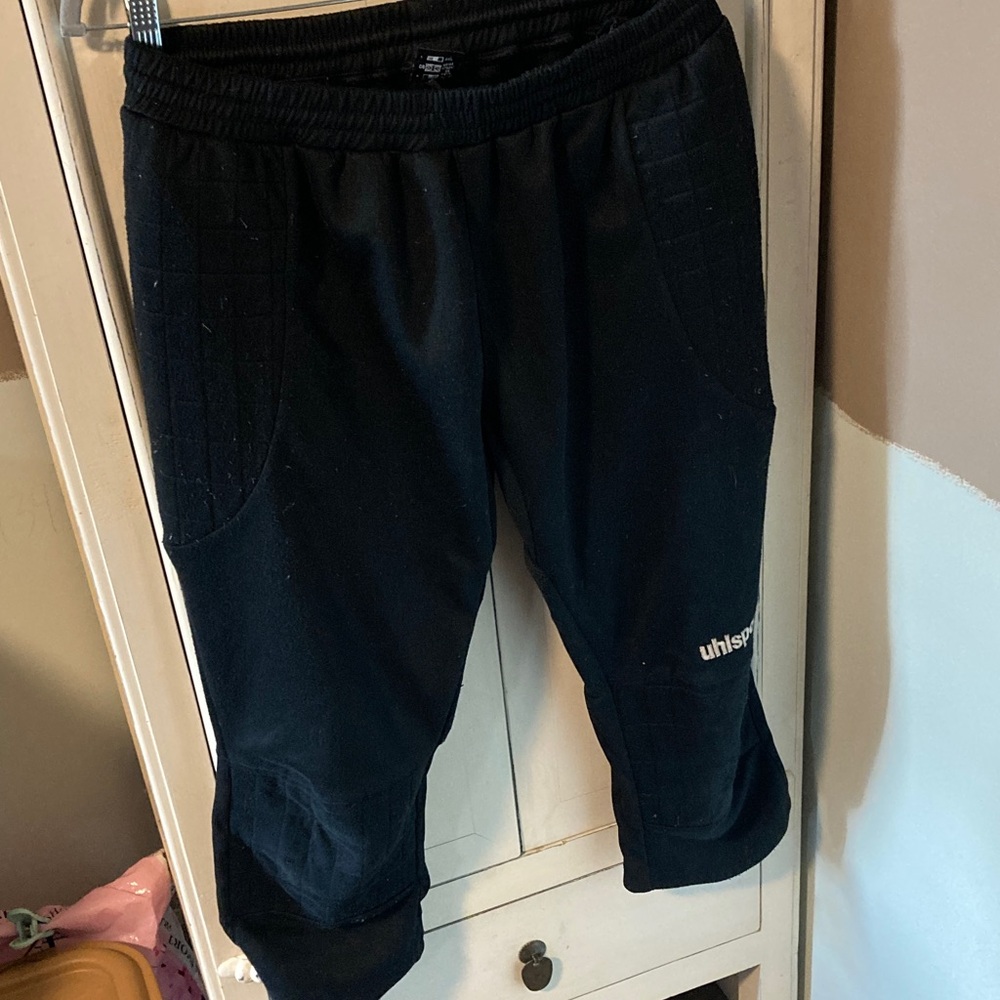 Uhlsport Black padded goalie pants youth/kids sized xxl
